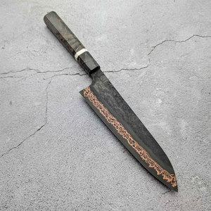 Cuchillo de Chef Hecho a Mano de Cobre Damasco, Cuchillo de Cocina Premium, Cuchillo Profesional para Preparación de Alimentos, Herramienta de Cocina para Restaurantes - Product Image 1