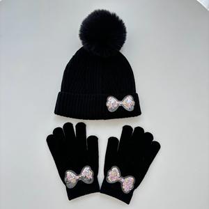 Conjunto de gorro y manoplas de invierno para niñas, accesorios cálidos para niños pequeños, gorro térmico y guantes para clima frío - Product Image 5
