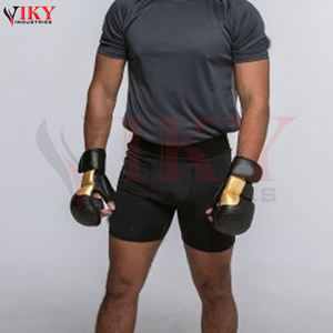 Équipement d'arts martiaux mixtes ultime en cuir noir et or avec logo personnalisé, directement de l'usine, pour grappling, sparring, gants de MMA - Product Image 6