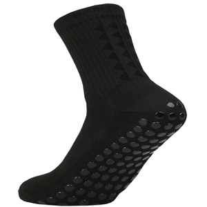 Men's High Quality Anti Slip Grip Cotton Sports <b>Socks</b> <b>Black</b> Color Breathable Custom Men's Soccer Football <b>Socks</b> - Product Image 3