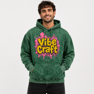 Sweat à capuche ample pour homme en coton épais de qualité supérieure, teinture vintage, broderie personnalisée, streetwear, vente en gros - Product Image 1