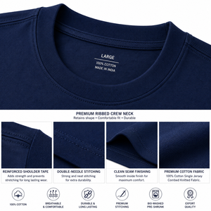Camiseta de Manga Corta Azul Marino para Hombre, Cuello Redondo, Corte Regular, Tejido Terry Ecológico, Diseño Casual con Estampado de Personajes, Transpirable - Product Image 4