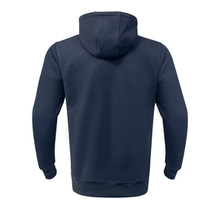 <b>Men's</b> <b>Navy</b> Blue <b>Fleece</b> Zip-Up Hoodie Regular Fit Solid Color Casual Hooded Sweatshirt Autumn Wear - Product Image 2