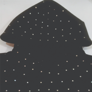 Men's Black <b>Collarless</b> Hoodie Full Sleeve Rhinestone Dot Print Casual Windproof Knitted <b>Shirt</b> Autumn Wear - Product Image 4