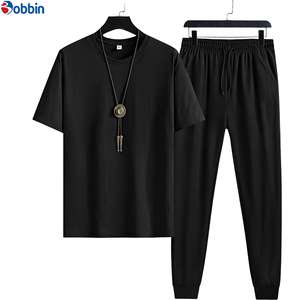 Conjunto Deportivo para Hombre, Simple, Suave y Cómodo, Cuello Redondo, Estampado, Nuevo Estilo, Venta Caliente, Informal, Elegante, a la Moda, Deportivo, 2 Piezas - Product Image 3