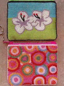 Monedero hecho a mano de estilo Vintage para mujer, último diseño con cuentas bordadas, cuentas de semillas, bolso de moda de Color personalizado para niñas - Product Image 5