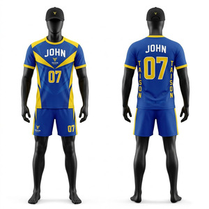 Uniforme de Voleibol Personalizado de Poliéster de 180 GSM para Hombre, Pantalones Cortos de Jersey en Verde Oliva y Negro, Impresión Digital del Jugador, Anti-UV, Transpirable - Product Image 1