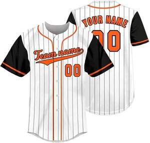 Maillots de baseball personnalisés 2026 à impression numérique, respirants, grandes tailles, uniformes de sport, chemises avec logo brodé et numéro, 100 % polyester - Product Image 4