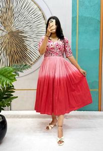 Nuevo Lanzamiento de vestido de algodón de doble color puro Mul Ropa de verano cosida completa para mujeres con estilo Agregar toques Glamour - Product Image 2