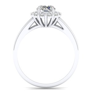 Bague de fiançailles en diamant certifié IGI REYES, prix de gros, or blanc massif 14K 18K, bijoux fins de haute qualité pour femmes - Product Image 4