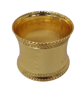 Anneau de serviette en métal doré texturé, porte-serviettes décoratif pour mariage, fête, table à manger, hôtel, restaurant, réutilisable, moderne - Product Image 6