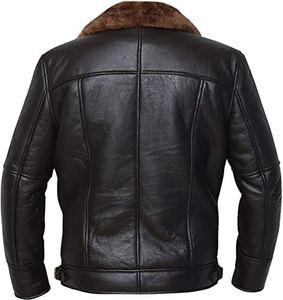Chaqueta de Piloto A2 de Cuero Genuino Negro para Hombre, Estilo Vintage, al por Mayor - Product Image 2