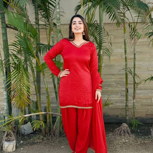 Salwar Kameez traditionnel en coton pour femmes, coupe ample, longueur cheville, bleu clair, tenue décontractée, style Inde Pakistan - Product Image 3