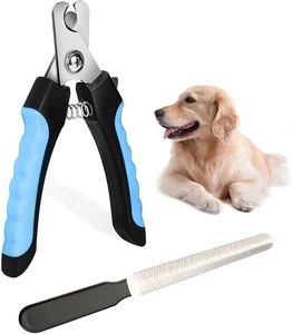Dog Nail <b>Clippers</b> With File Blue Handle Durable <b>Pet</b> Grooming Tool <b>For</b> Canine Paw Care - Product Image 2