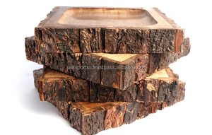 Rustic Natural <b>Edge</b> Wooden Tray Handcrafted Bark-<b>Edge</b> Bowl for Decor, Serving, or Display Eco-Friendly Wood Craft OEM - Product Image 3