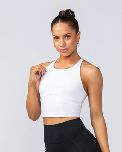 Débardeur plissé uni pour femme, col rond, respirant, en polyester tricoté, style décontracté - Product Image 4