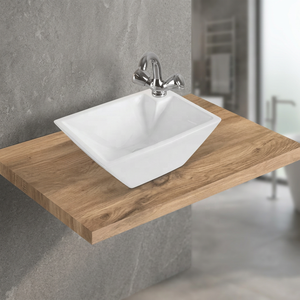 Lavabo Carré Moderne en Céramique Effet Granit pour Salle de Bain – Vente Directe Usine - Product Image 1