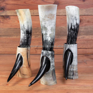Viking Drinking Horn Buffalo Horn <b>Top</b> Selling Handmade Eco-Friendly New Carved Design Logo Authentic Food Safe No Leaks Business - Product Image 5