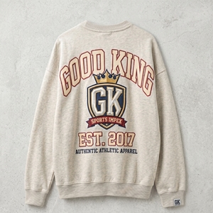 เสื้อสเวตเชิ้ตคอกลมวินเทจสำหรับผู้ชาย ผ้าคอตตอนหนานุ่ม พิมพ์ลายกราฟิก สไตล์วาร์ซิตี้ สตรีทแวร์ แบบสวมหัว รับผลิตตามแบบ OEM ODM พร้อมสกรีนโลโก้ - Product Image 1