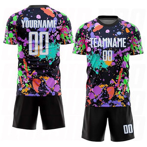 เสื้อฟุตบอลแบบกำหนดเองสำหรับผู้ชาย ผู้หญิง และเด็กชาย เสื้อยืดฟุตบอลแบบสปอร์ตพร้อมชื่อและหมายเลข ระบายอากาศได้ดี ชุดกีฬา - Product Image 1