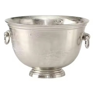 Seau à glace en acier inoxydable plaqué or avec piédestal et poignées, refroidisseur à vin pour le camping - Product Image 2