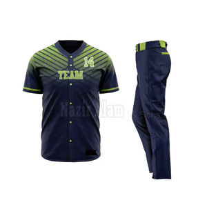 Uniforme de baseball pour hommes avec pantalon en jersey confortable, vêtements de sport légers et durables, impression personnalisée du logo et du numéro, idéal - Product Image 2