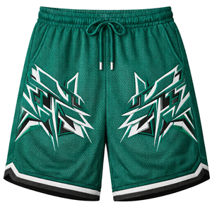 Pantalones cortos de malla de verano para hombre, pantalones deportivos informales de ajuste holgado para gimnasio, entrenamiento, correr, fitness, secado rápido, transpirables - Product Image 5