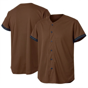 Cheap Price Wholesale Men's Custom Baseball Jersey Button <b>Down</b> Shirts Short Sleeve For Unisex - Product Image 1