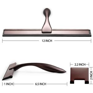 Tergivetro multiuso da 12 pollici per porte doccia, finestre del bagno e vetri auto - Bronzo e acciaio inossidabile - Product Image 2