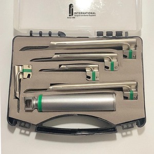 Laringoscopio Eléctrico de Acero Inoxidable F.J. INTERNATIONAL de Alta Calidad, Juego de Fibra Óptica Miller, para Uso Veterinario en Hospitales de Anestesia - Product Image 1