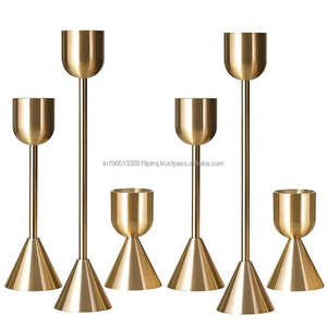 Ensemble de 3 chandeliers de Noël en or, luxe, faits à la main, en laiton personnalisé avec gravure, décoration d'intérieur - Product Image 2