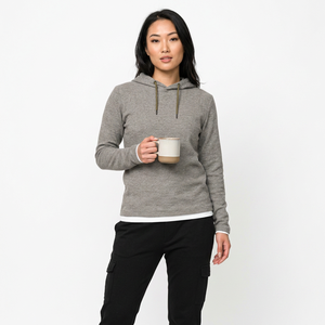 Ensemble de survêtement décontracté pour homme, sweat à capuche gris à demi-zip avec cordon de serrage et pantalon cargo noir, couleur unie, manches longues, pour l'automne - Product Image 5