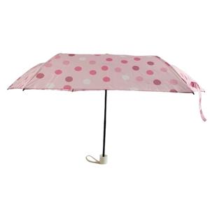 Parapluie en fibre de verre avec sac, 6 baleines, protection UV, pliable en 3, en pongé, double usage pour femmes et cadeaux d'affaires - Product Image 1