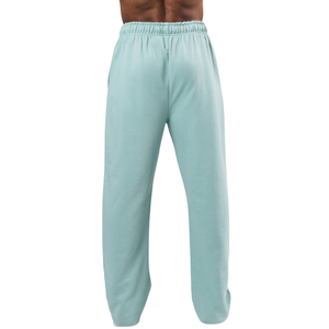 Pantalones Deportivos para Hombre, Color Azul Celestial, Gruesos, de Pierna Recta, de Algodón y Felpa, para Entrenamiento, OEM, Suministro al por Mayor Personalizado - Product Image 2