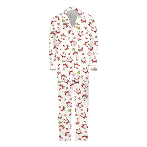 Hot Sales Printed Quick Dry Breathable Plus Size Winter Soft Satin Combo Men's Summer Autumn 100% Mulberry Silk Casual <b>Pajama</b> - Product Image 5