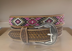 Hand <b>Tooled</b> Full Grain Leather Western <b>Belt</b> Western Stylish Genuine Leather Unisex Removable Buckle <b>Belt</b> - Product Image 6