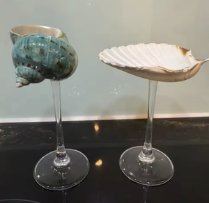 แก้วไวน์รูปไข่ทำจากเปลือกหอยธรรมชาติจากเวียดนาม เป็นมิตรกับสิ่งแวดล้อม ผลิตด้วยมือ แก้วน้ำเปลือกหอยสำหรับไวน์ ค็อกเทล ตกแต่งโต๊ะ ดีไซน์ไม่ซ้ำใคร - Product Image 5