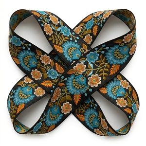 ริบบิ้นปักลายดอกไม้หลากสีขนาด 50 มม. จากนีลคามัล อินดัสทรีส์ สำหรับตกแต่งเสื้อผ้า งานฝีมือ และของตกแต่ง - Product Image 1