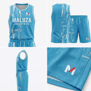 <b>Elite</b> digital camo basketball jersey shorts uniform breathable mesh team kit custom sports apparel MALUZA INDUSTRIES - Product Image 6