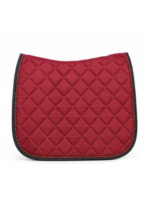 Tapis de selle de dressage rouge matelassé diamant de luxe pour l'équitation, avec logo et couleurs personnalisés, pour la course équine et toutes utilisations. - Product Image 2