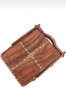 Round Wooden Basket Tokri for Fruits <b>Vegetables</b> Multipurpose Table Top Kitchen Home Decor Basket Ideal for Gifting - Product Image 3