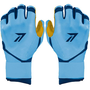 Guantes de Béisbol de Piel de Oveja Azul Marino para Hombre, Palma Color Caramelo, Malla Transpirable en la Parte Posterior, Detalle de Raya Blanca, Logotipo Personalizado - Product Image 6