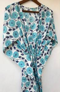 ชุดเดรสยาวผ้าฝ้ายลายดอกไม้สไตล์อินเดีย สำหรับใส่ไปชายหาด ชุดนอน หรือคลุมชุดบิกินี่ สำหรับผู้หญิง - Product Image 2