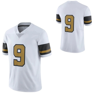 Maillot de football américain personnalisé pour hommes, grande taille, respirant, séchage rapide, col en V, manches courtes, longueur courte, de haute qualité - Product Image 5