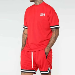 ชุดเซ็ตเสื้อยืดแขนสั้นลำลองและกางเกงขาสั้นสีพื้นสำหรับผู้ชาย ชุด 2 ชิ้น - Product Image 4