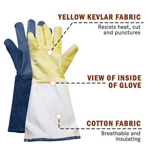 Guantes de Soldadura Industriales de Cuero con Protección Completa para las Manos, Aislamiento Térmico, Agarre Fuerte y Etiqueta Privada Personalizada - Product Image 5