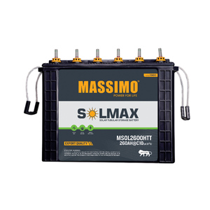 ISO Certified Lead Acid Power <b>Storage</b> MASSIMO 260Ah 12V <b>Tall</b> Tubular Battery for Inverter, Solar and Home Applications Use - Product Image 1
