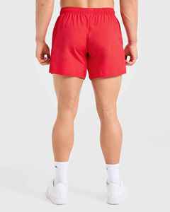 <b>Men's</b> <b>Red</b> Solid Color Quick Dry Elastic Waist <b>Short</b> <b>Shorts</b> Casual Style Mid Rise Woven Polyester <b>Shorts</b> Customized <b>Shorts</b> - Product Image 3