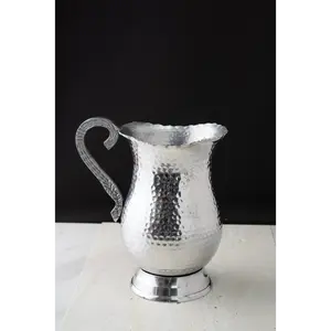 Jarra de Agua de Acero Inoxidable Dorado de Primera Calidad, Diseño Bohemio, Cristal Bohemia, Acabado Plateado Pulido, para Uso en Interiores y Exteriores - Product Image 2