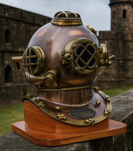 Casco de Buceo Vintage Mark V de la Marina Estadounidense, Casco de Buceo Profundo de Latón y Cobre, Decoración Náutica para el Hogar, Oficina, Bar, Restaurante - Product Image 4